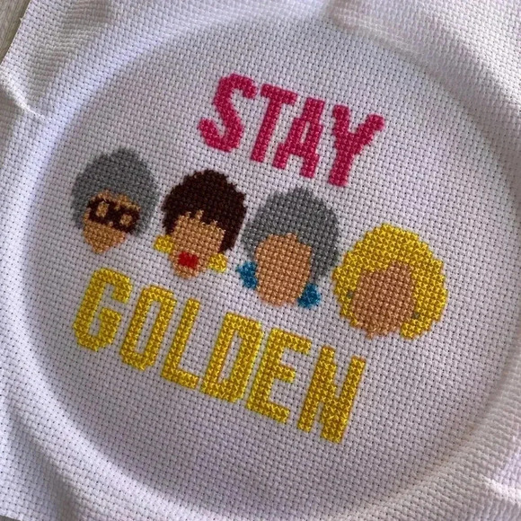 Golden Girls Hand Embroidery Cross Stitch Design Pattern Decor - Picture 4 of 9
